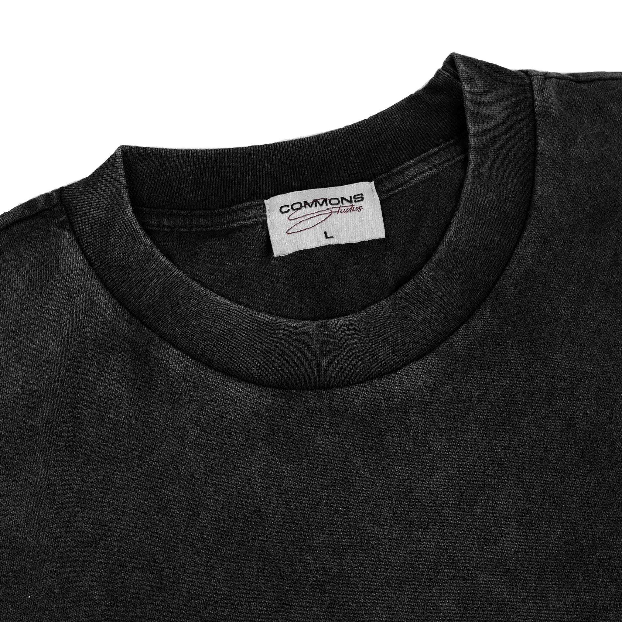 Commons Blank Star Embroidered Tee Acid Wash - Common Hype