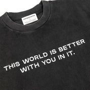 Compliments The World Better With You in It Black Vintage Shirt - Common Hype