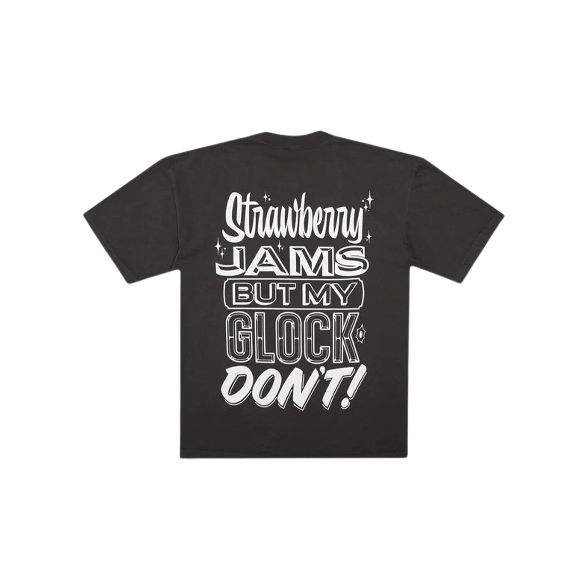 Strawberry Jams But My Glock Don't Vintage Black Rcade T-Shirt
