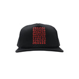 Chrome Hearts Trucker Hat Eye Chart Black/Red