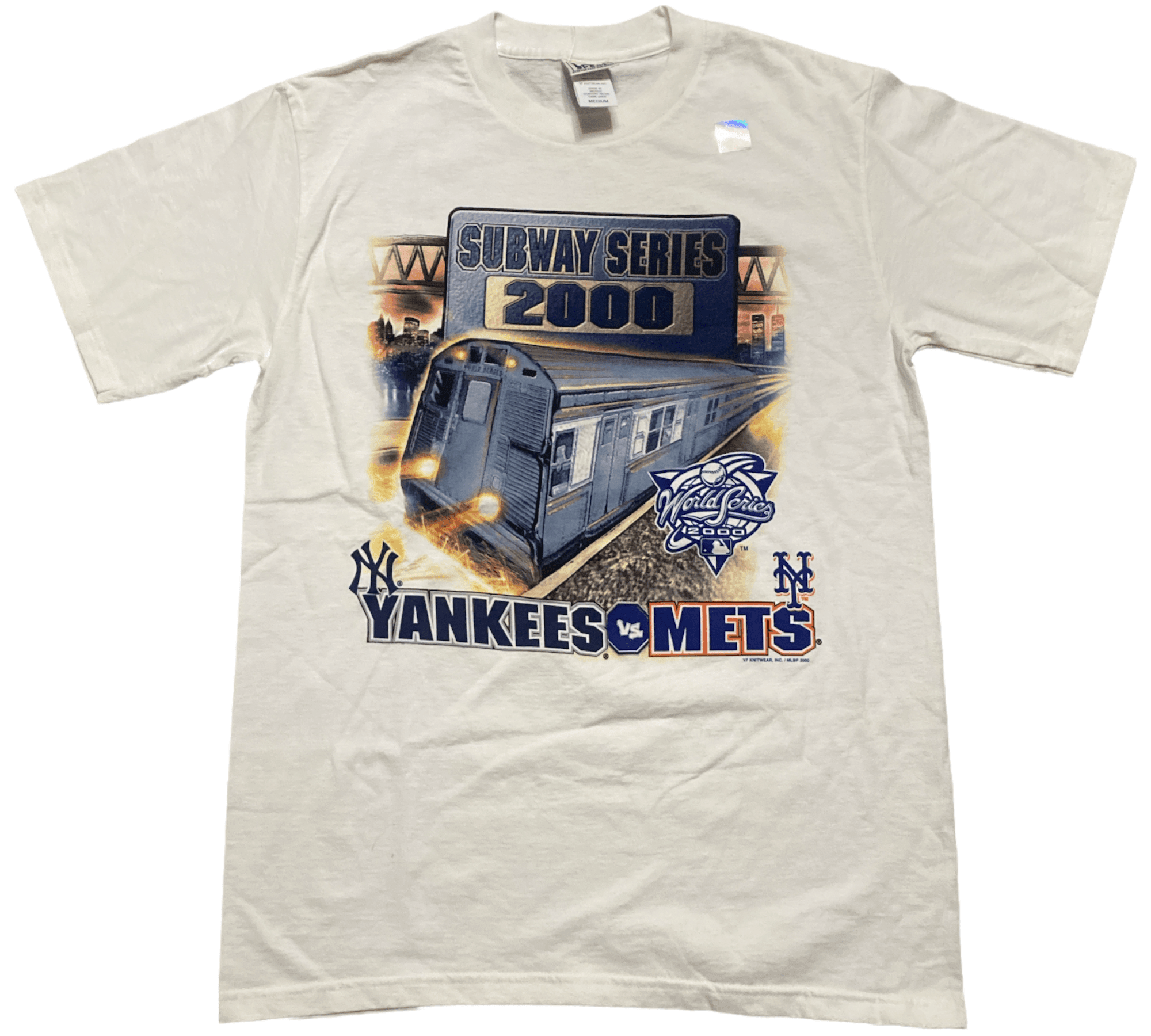 Vintage Deadstock MLB Subway Series New York Yankees Vs Mets 2000 T Shirt