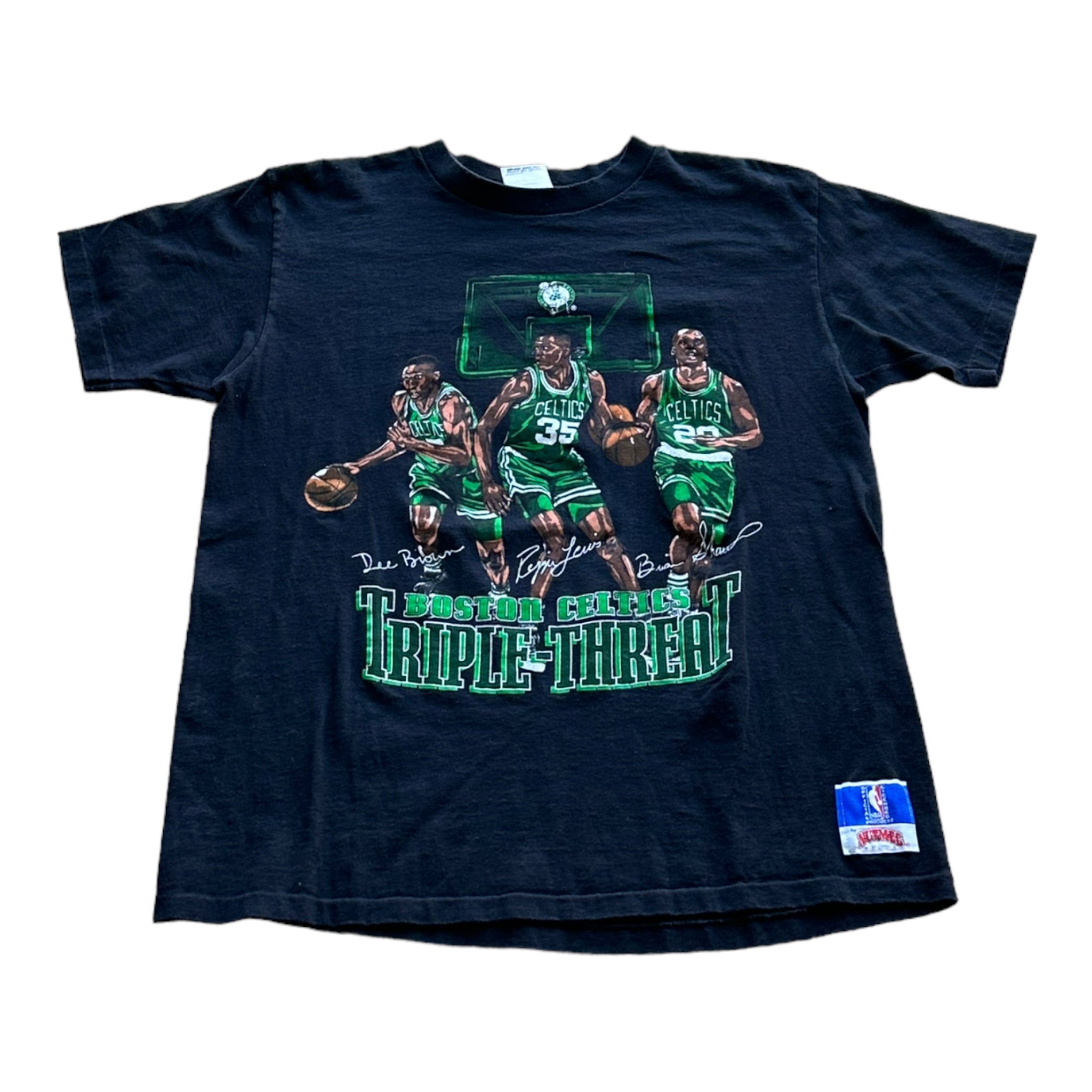 90's Boston Celtics 'triple threat' players tee-C515