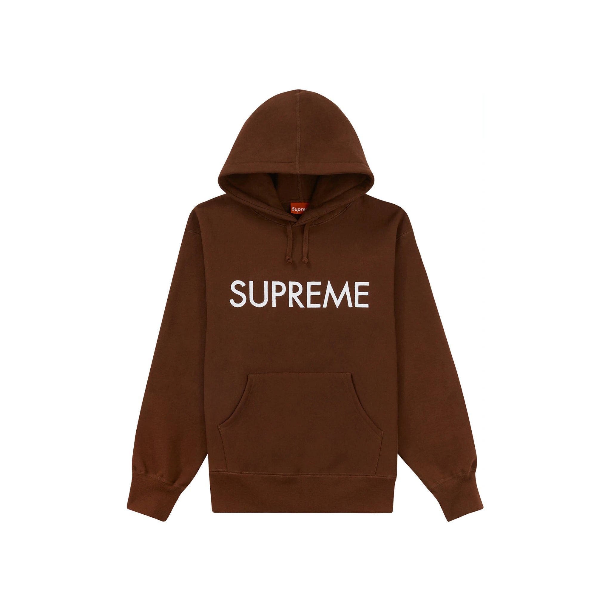 Supreme Capital Hooded Sweatshirt Dark Brown
